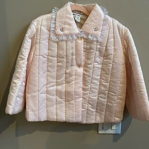 Nanette Undies Co Blush Pink Quilted Bed Jacket USA Medium